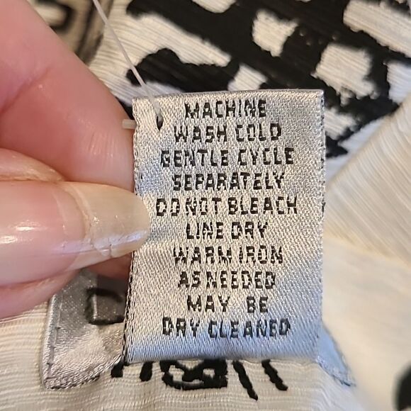 Chicos Awaken Serrano Silk/Linen Blend Wide-Leg Pants, Asian Design | 2/ L-12 - Picture 9 of 9